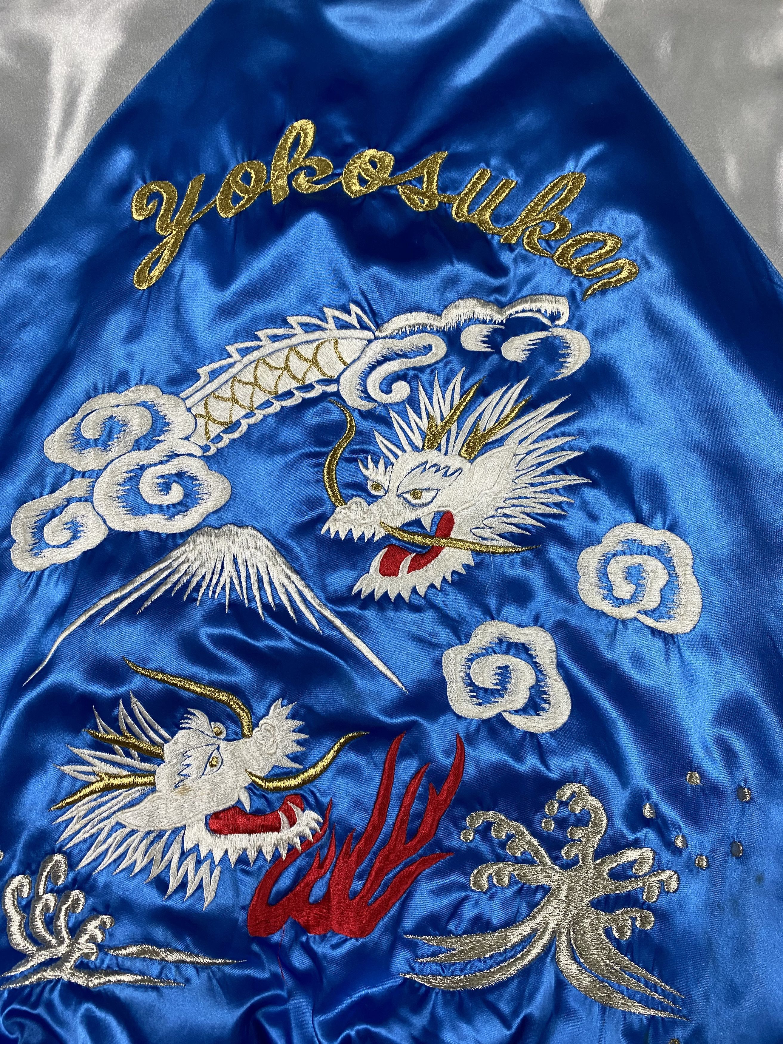 Japanese Brand × Vintage Vintage Sukajan Dragon Jacket Blue Size US L / EU 52-54 / 3 - 9 Thumbnail