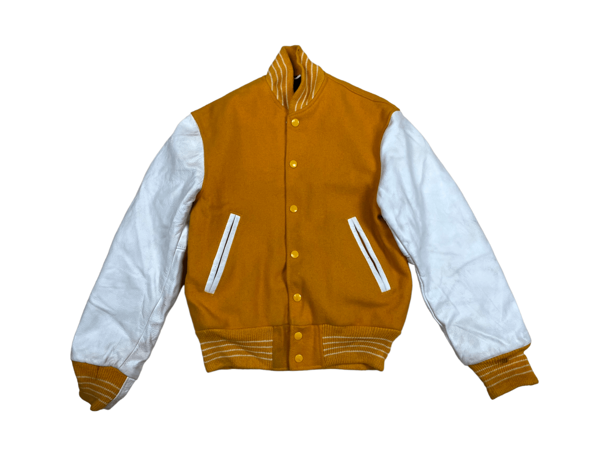 image of Vintage Golden Bear Varsity Wool Jacket in Yellow, Men's (Size XS)