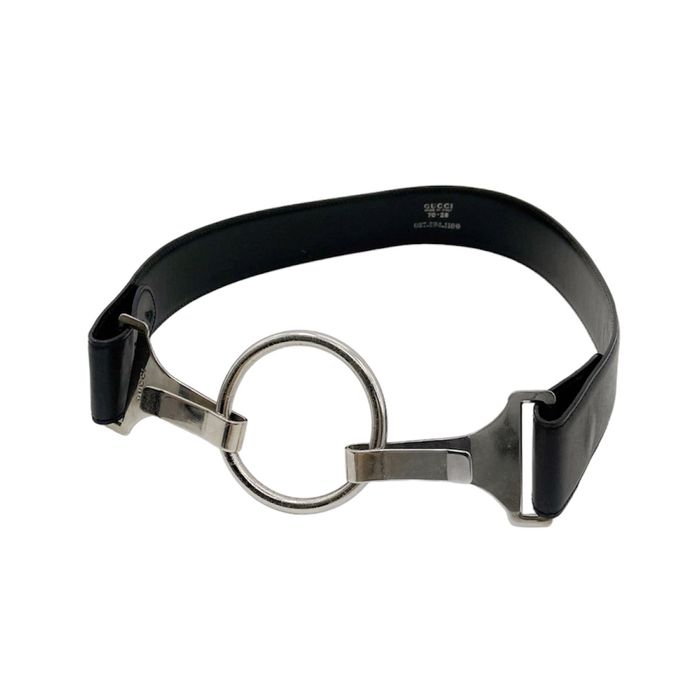 Gucci Gucci Spring 1996 Iconic Cock Ring Black Belt | Grailed