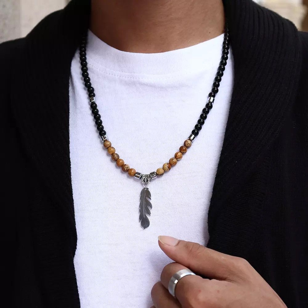 Jewelry New Fashion Feather Pendant Necklace Size ONE SIZE - 1 Thumbnail