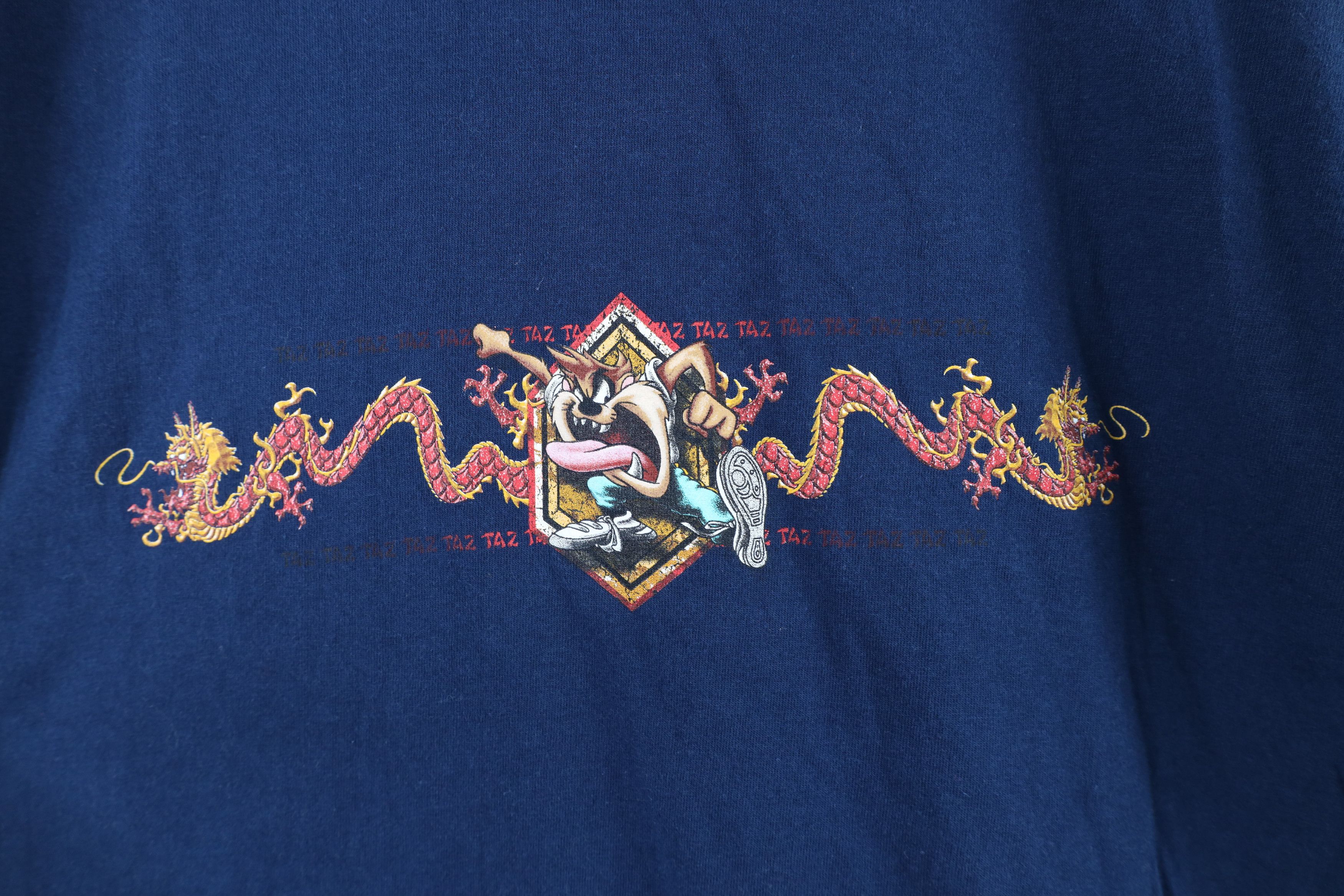 Vintage 90s Looney Tunes Tazmanian Chinese Dragon T-Shirt