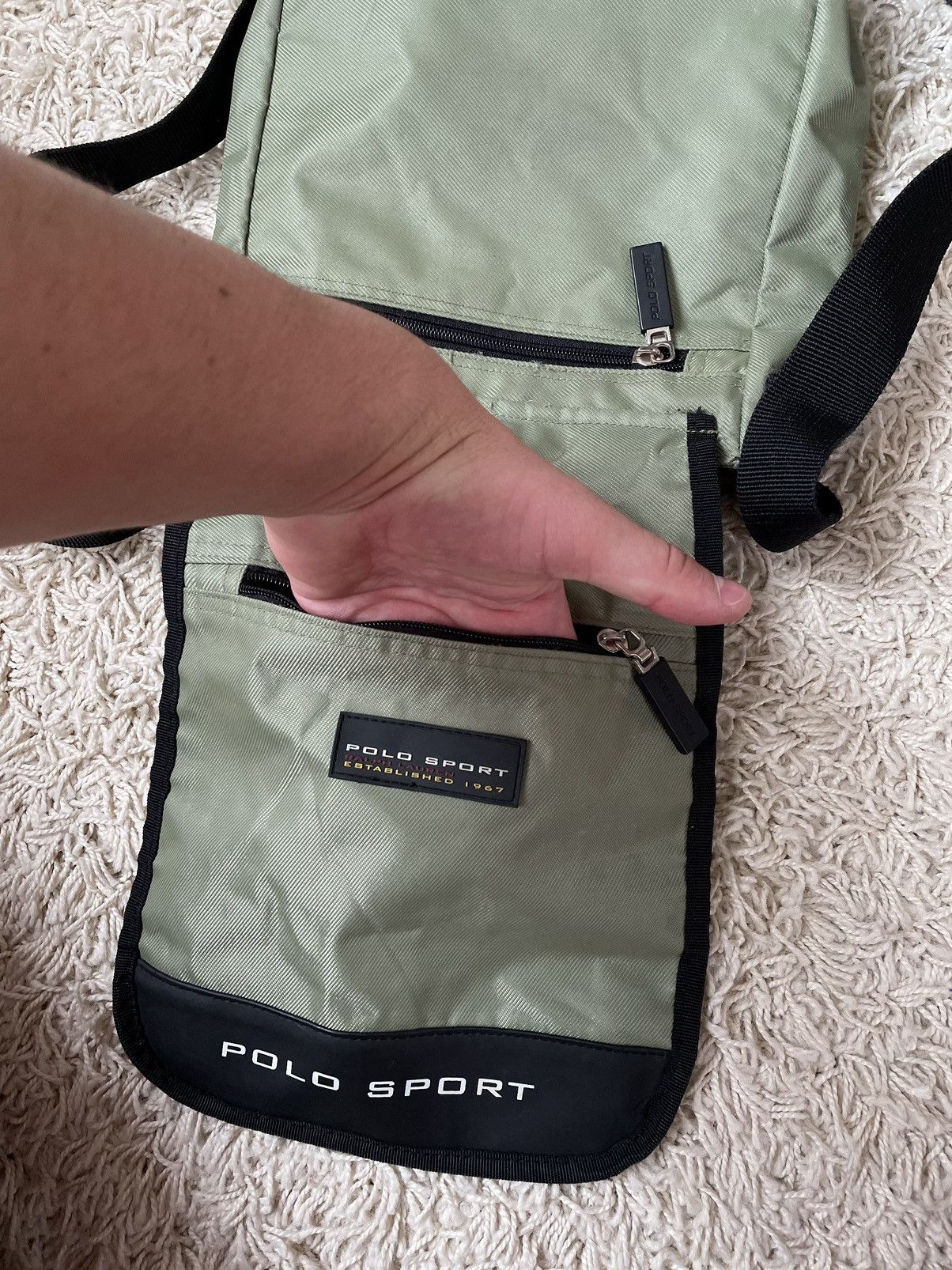 Polo Ralph Lauren Vintage Polo Sport Ralph Lauren 2000s Messenger Bag y2k Size ONE SIZE - 11 Thumbnail