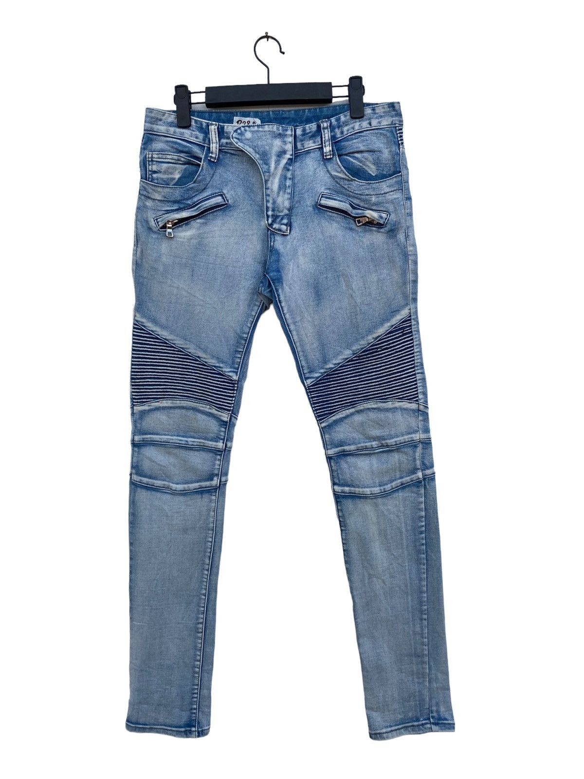 image of Balmain Biker Pant in Blue, Men's (Size 44)