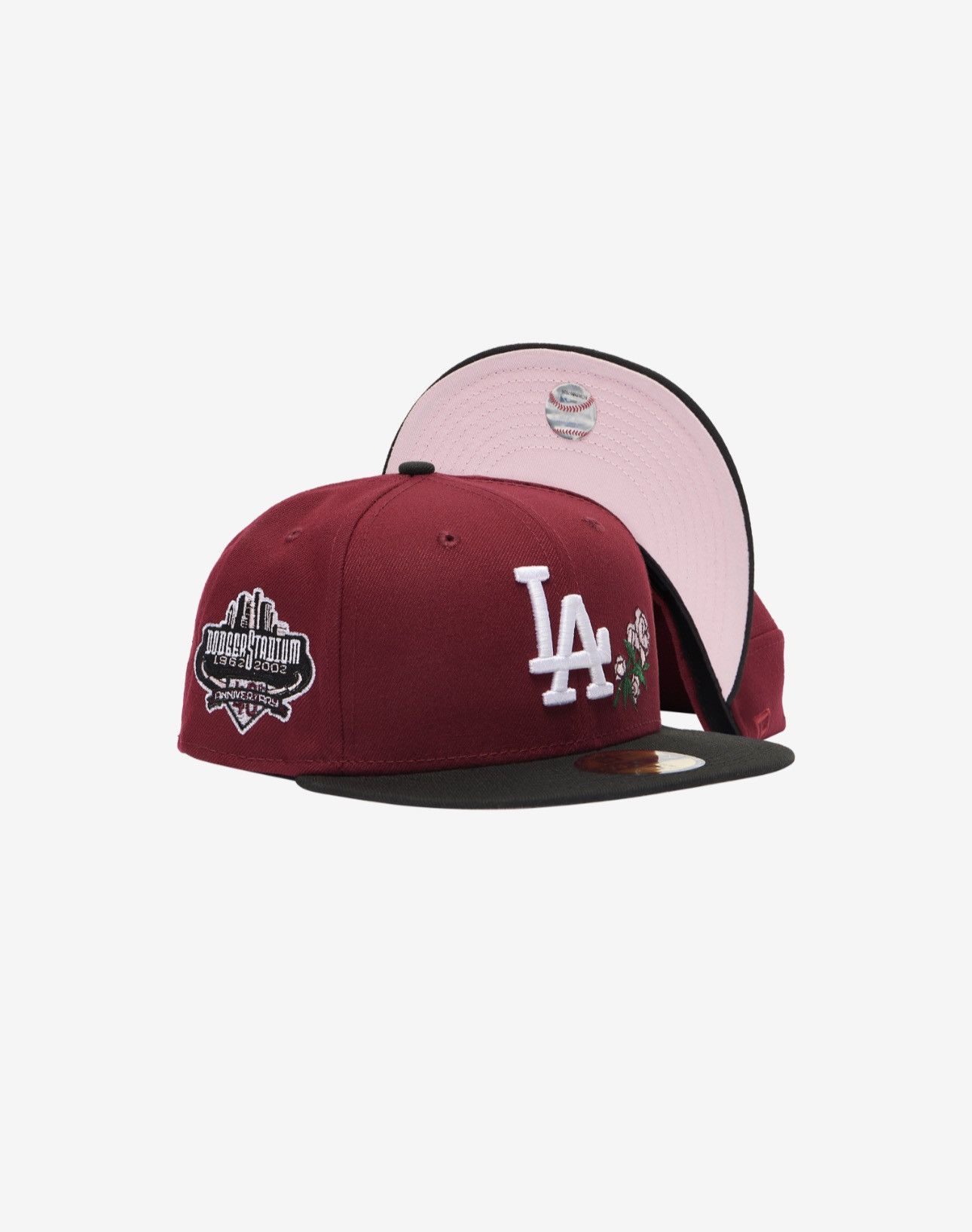 Hat Club × MLB New Era Dodgers Two Tone Side Patch Rose Fitted Cap Size ONE SIZE - 1 Thumbnail