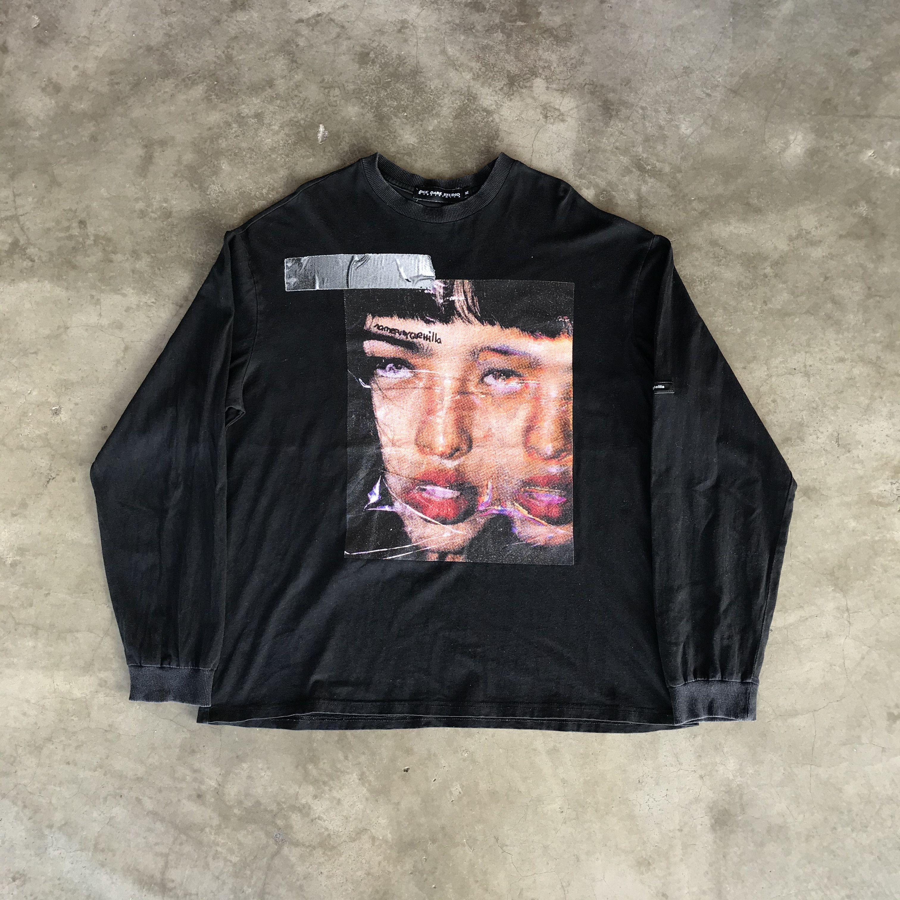 image of New Vogue Styleilla Longsleeve Shirt in Faded Black, Men's (Size XL)