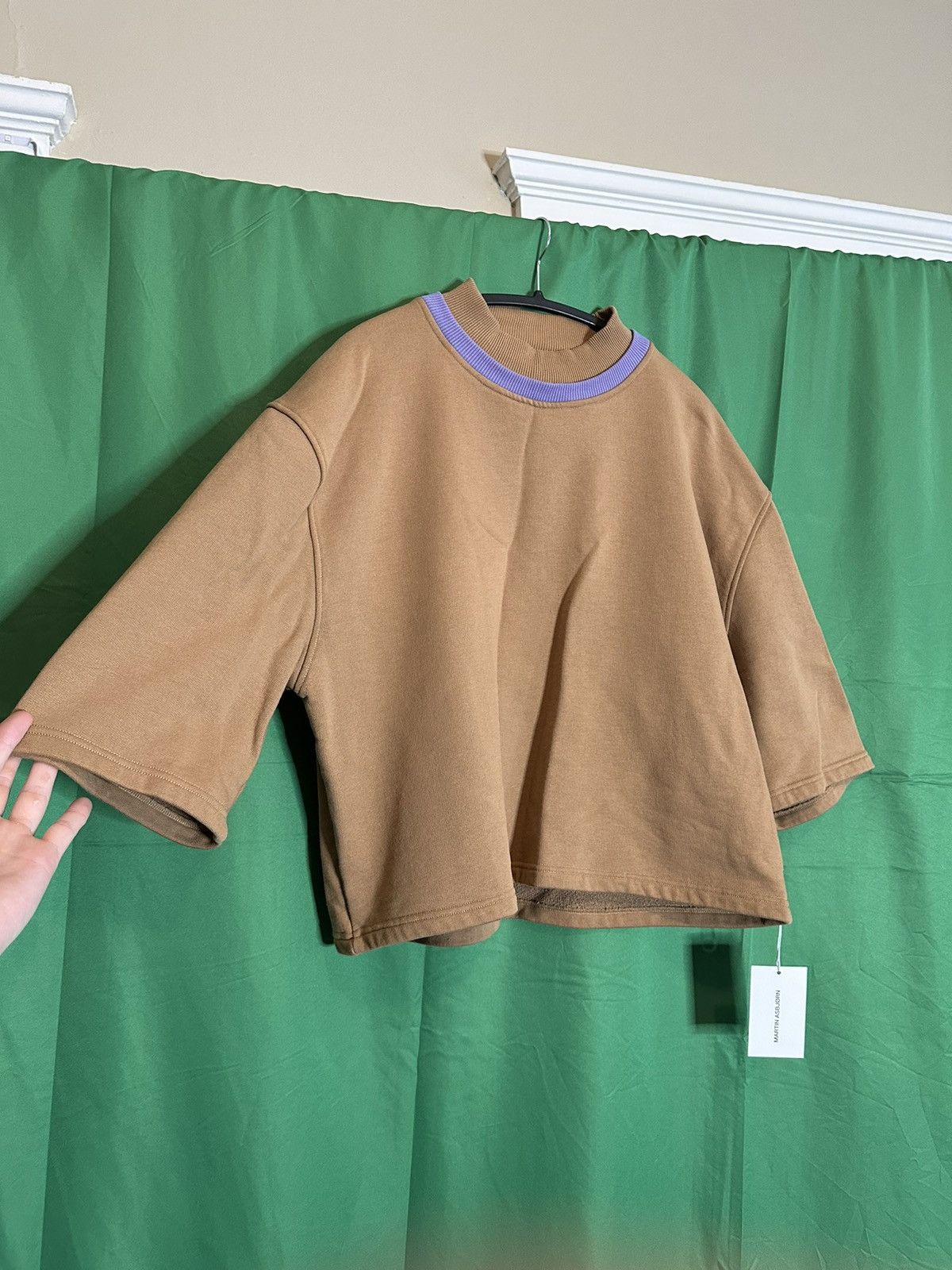 Martin Asbjorn S/S double mock neck cropped sweatshirt w tags Size US S / EU 44-46 / 1 - 12 Thumbnail