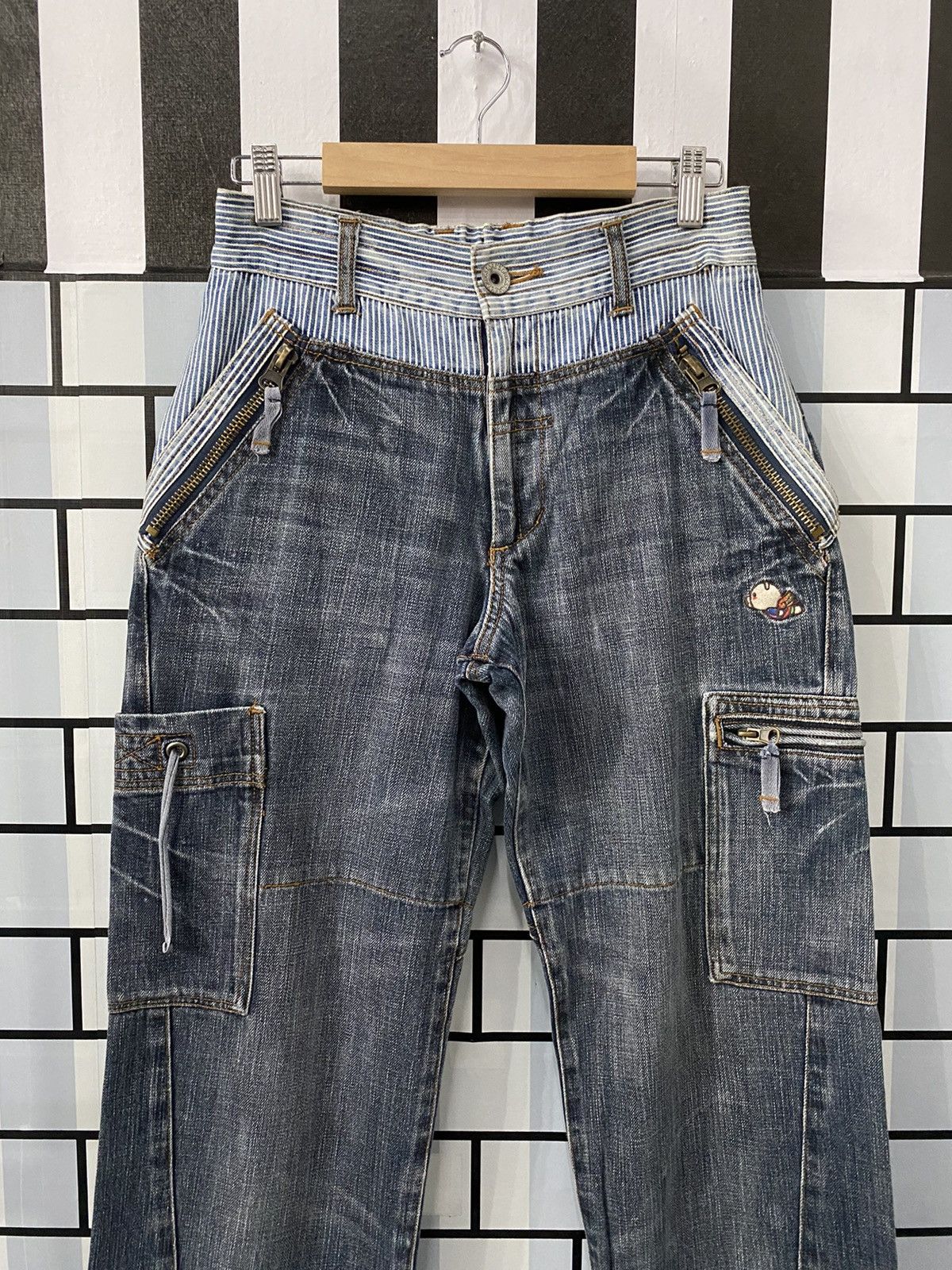 Japanese Brand Vintage Drug Store Japan reconstructed Cargo double waist Size US 29 - 4 Thumbnail