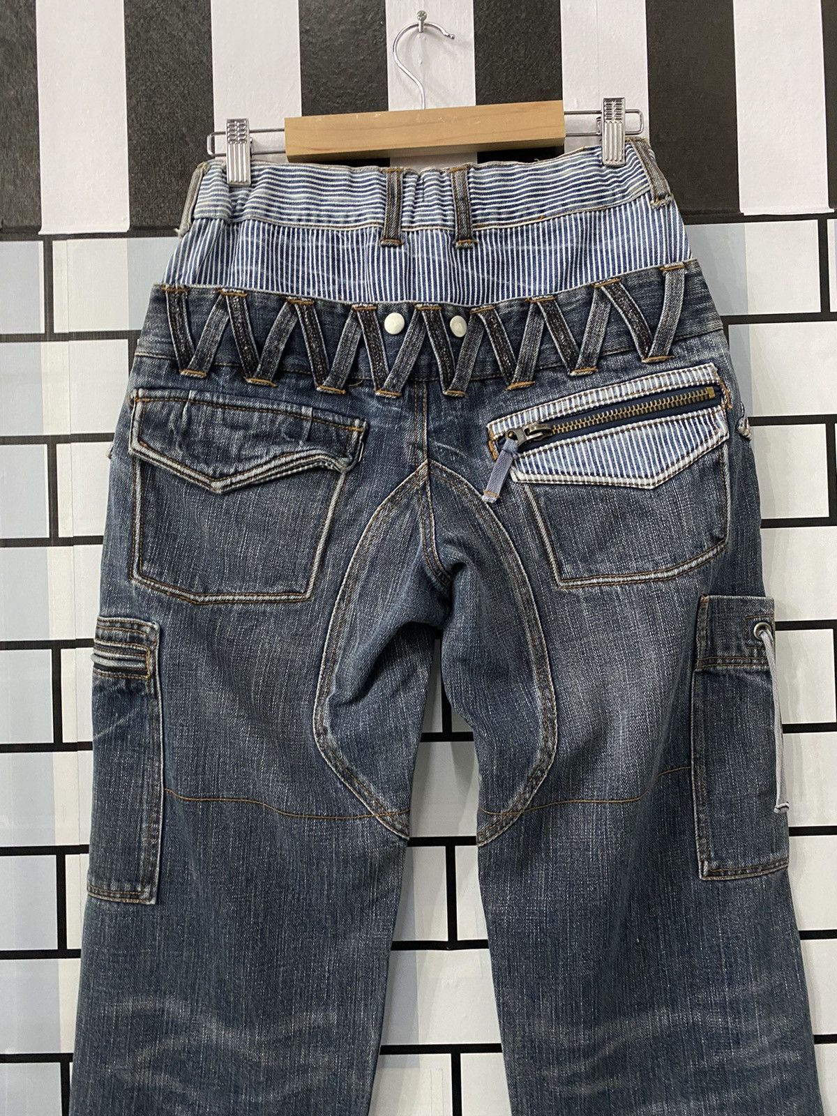 Japanese Brand Vintage Drug Store Japan reconstructed Cargo double waist Size US 29 - 12 Thumbnail