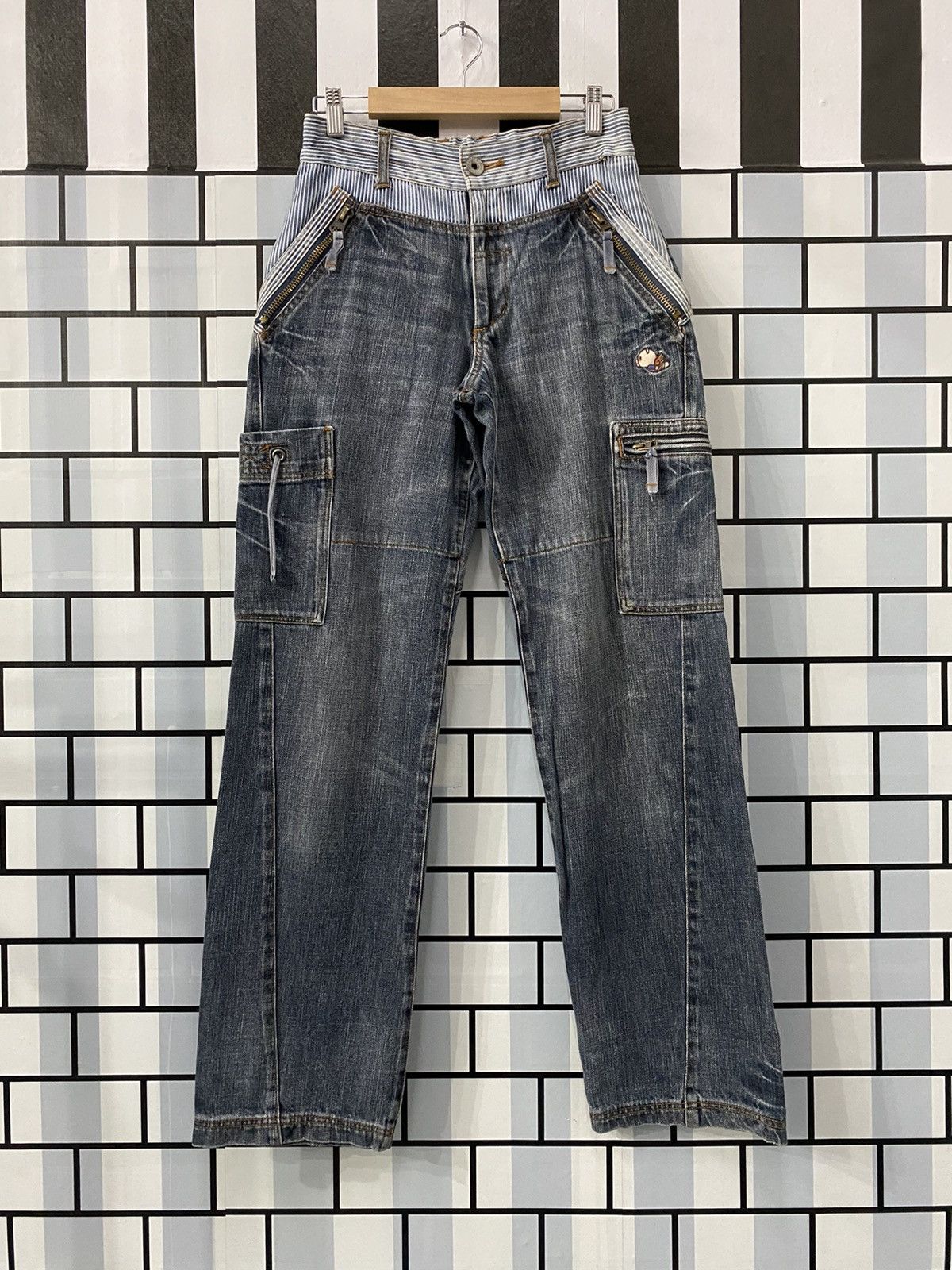 Japanese Brand Vintage Drug Store Japan reconstructed Cargo double waist Size US 29 - 1 Thumbnail
