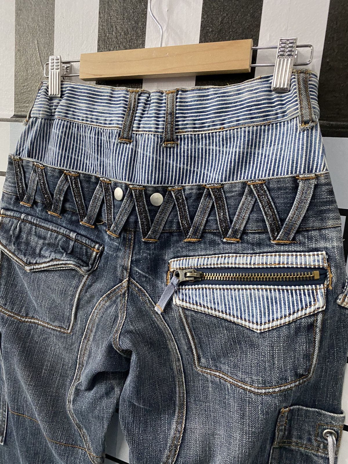 Japanese Brand Vintage Drug Store Japan reconstructed Cargo double waist Size US 29 - 15 Thumbnail