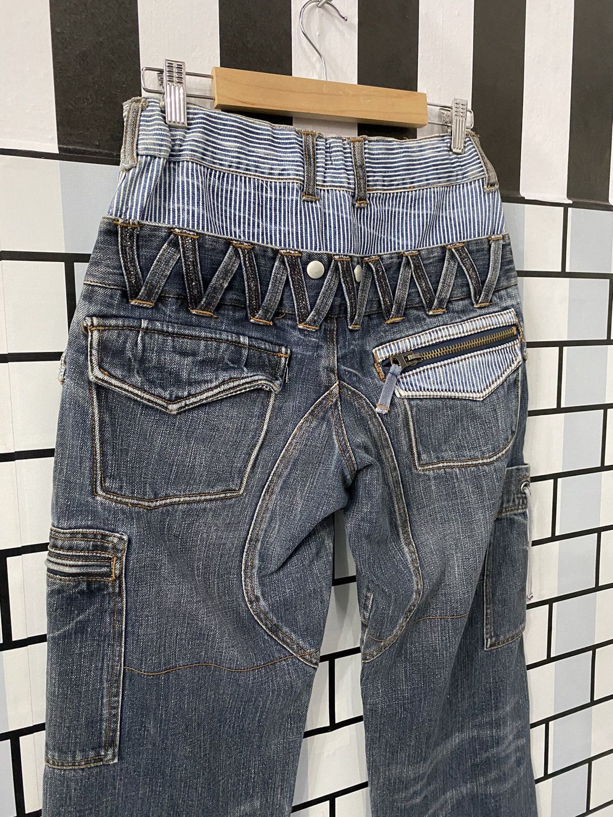 Japanese Brand Vintage Drug Store Japan reconstructed Cargo double waist Size US 29 - 14 Thumbnail