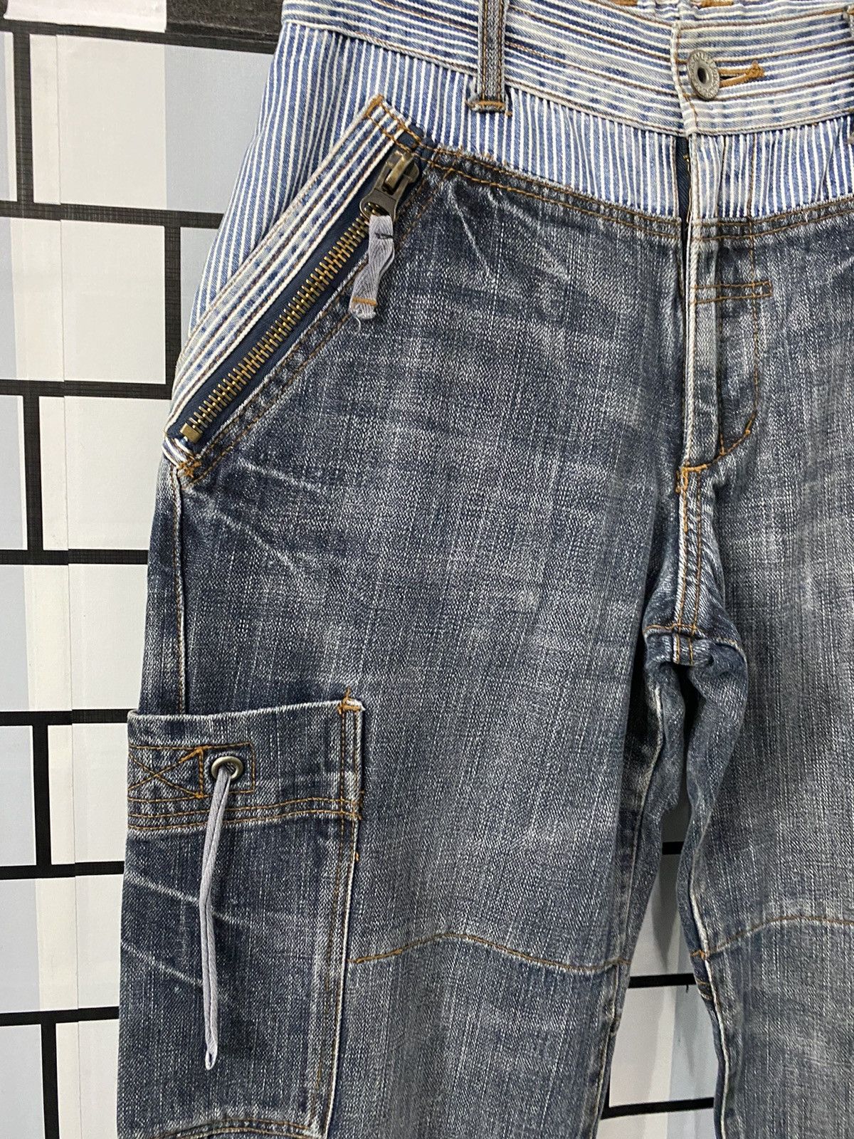 Japanese Brand Vintage Drug Store Japan reconstructed Cargo double waist Size US 29 - 6 Thumbnail