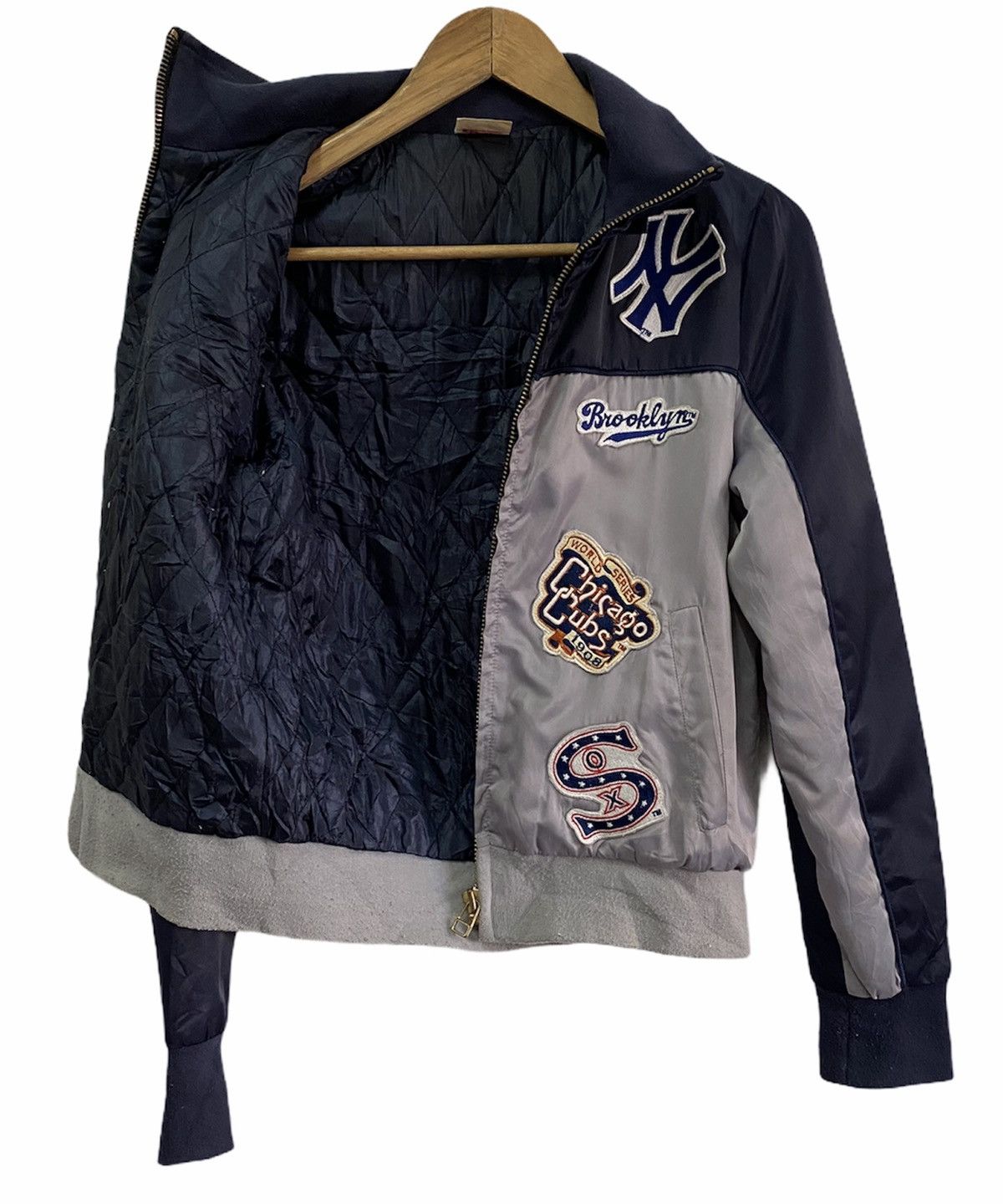 MLB 🔥Vintage MLB New York Yankees Rare Patches Zipper Jacket Size US S / EU 44-46 / 1 - 8 Thumbnail