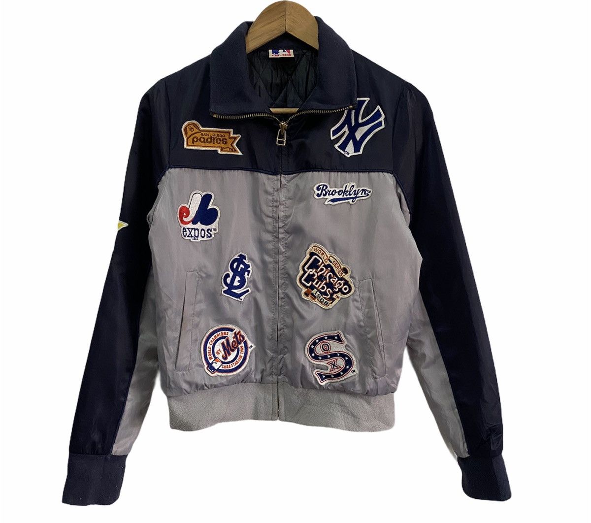 MLB 🔥Vintage MLB New York Yankees Rare Patches Zipper Jacket Size US S / EU 44-46 / 1 - 2 Thumbnail