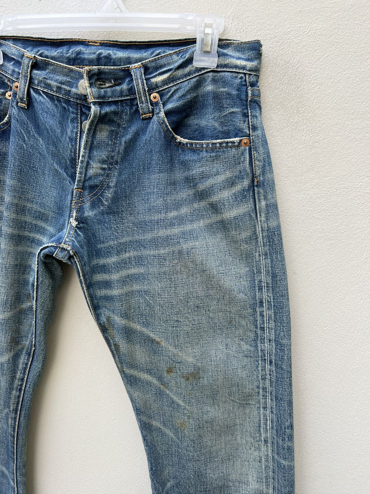 Vintage SHINZONE Japan Dirty Distressed Denim Redline Selvedge Jeans Size US 29 - 7 Thumbnail