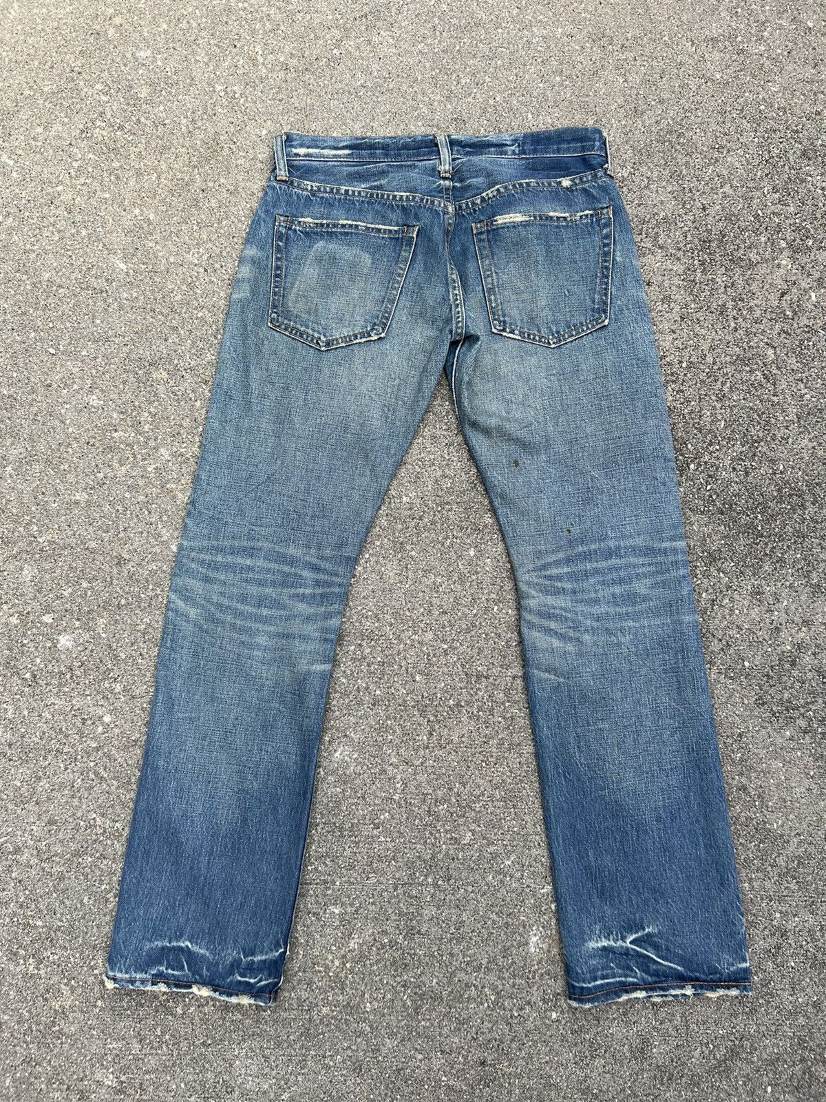 Vintage SHINZONE Japan Dirty Distressed Denim Redline Selvedge Jeans Size US 29 - 2 Thumbnail