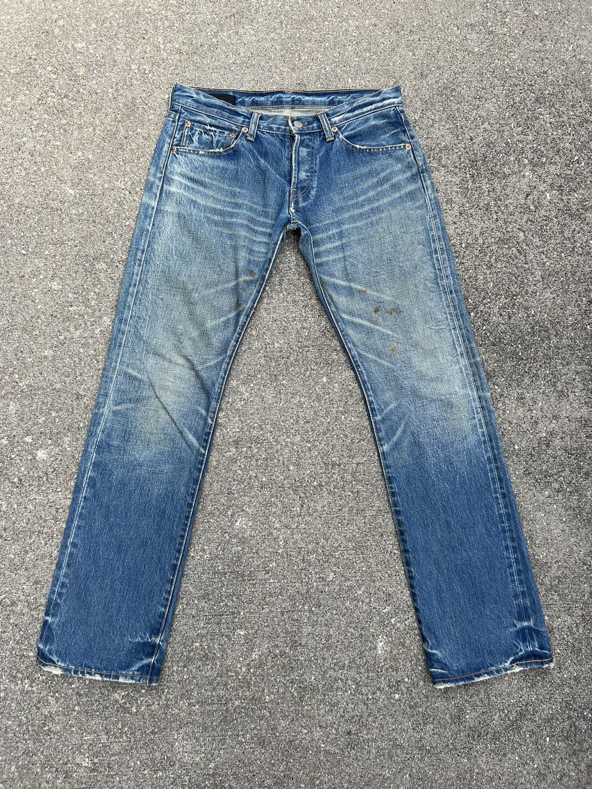 Vintage SHINZONE Japan Dirty Distressed Denim Redline Selvedge Jeans Size US 29 - 1 Thumbnail