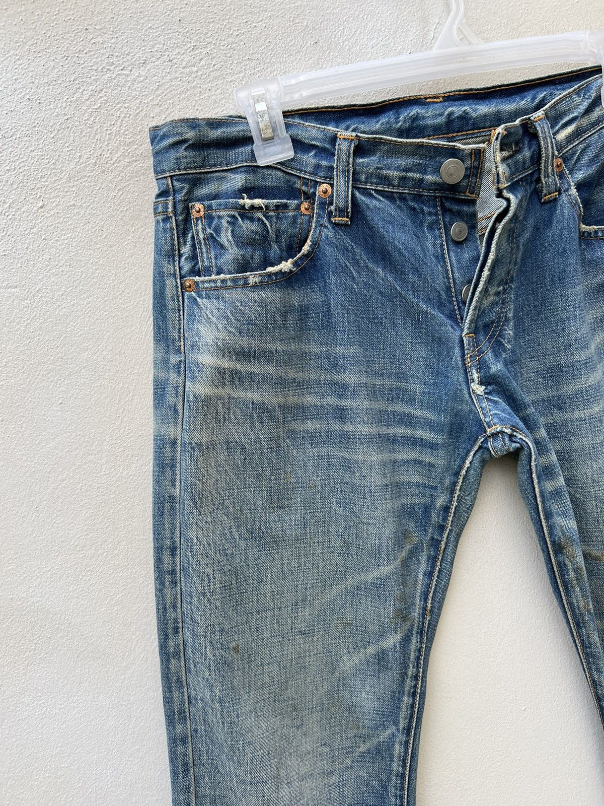 Vintage SHINZONE Japan Dirty Distressed Denim Redline Selvedge Jeans Size US 29 - 4 Thumbnail