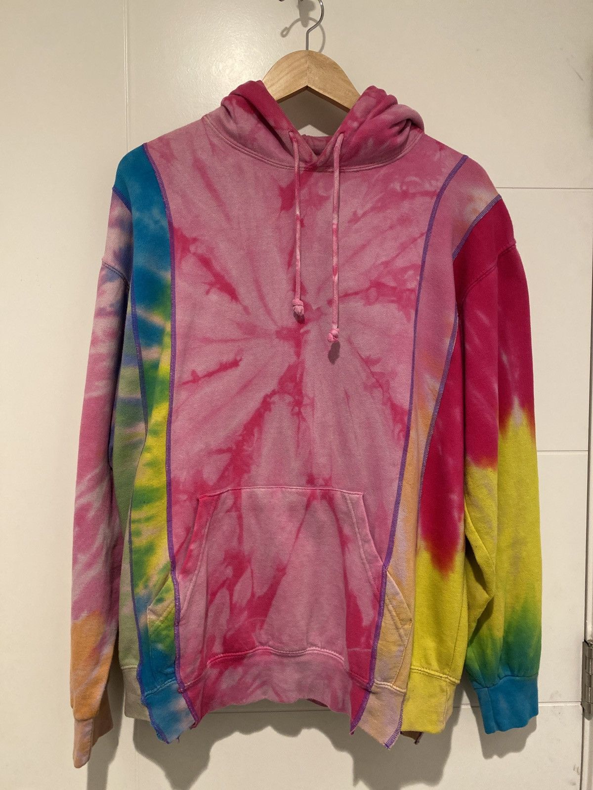 Needles Needles Rebuild 5 Cut Tie Dye Hoodie | Grailed