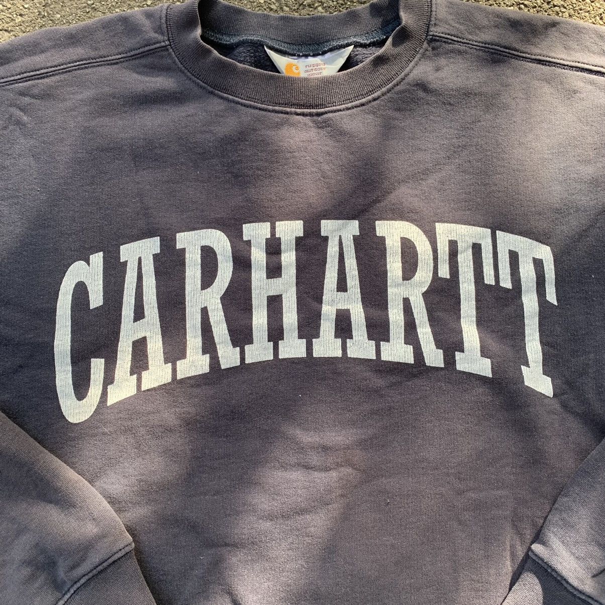 Carhartt × Vintage Vintage Carhartt Sun Faded Big Logo Sweatshirt Size US S / EU 44-46 / 1 - 3 Thumbnail