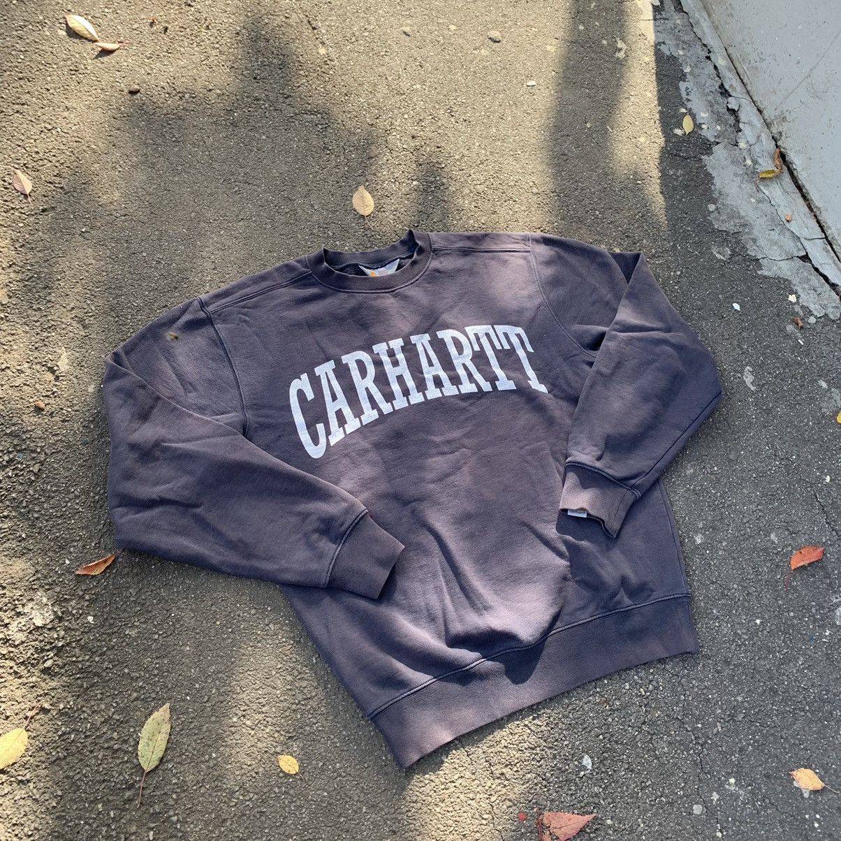 Carhartt × Vintage Vintage Carhartt Sun Faded Big Logo Sweatshirt Size US S / EU 44-46 / 1 - 5 Thumbnail