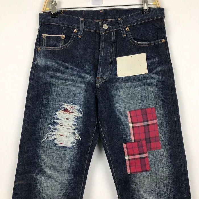 Other × Vintage (SY0045) VTG JAPAN CUSTOM BLUE DENIM SELVEDGE JEANS Size US 32 / EU 48 - 5 Thumbnail