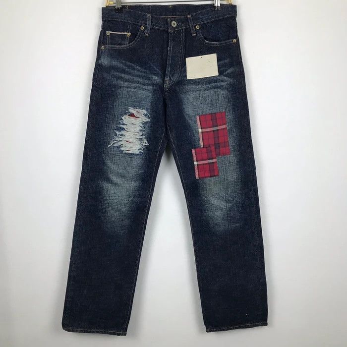 Other × Vintage (SY0045) VTG JAPAN CUSTOM BLUE DENIM SELVEDGE JEANS Size US 32 / EU 48 - 1 Thumbnail