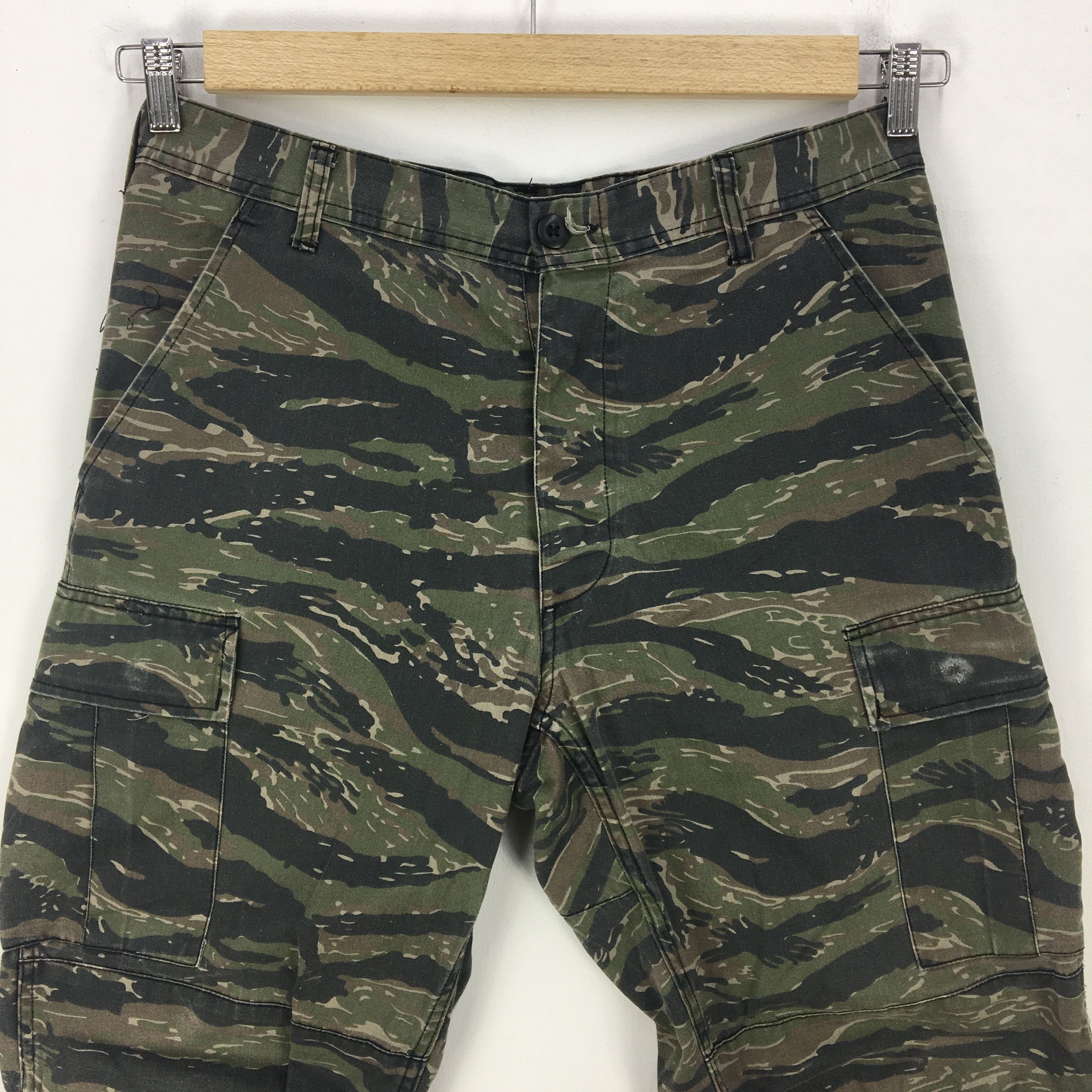 Japanese Brand × Vintage Japanese Military Cargo Pants Camouflage Tiger Stripe Size US 30 / EU 46 - 3 Thumbnail