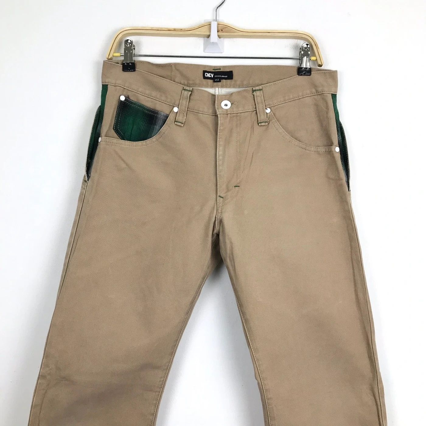 Japanese Brand (SY0085) JAPAN DOUBLE WAIST CONCAVE ATTEMPT PANTS Size US 33 - 7 Thumbnail