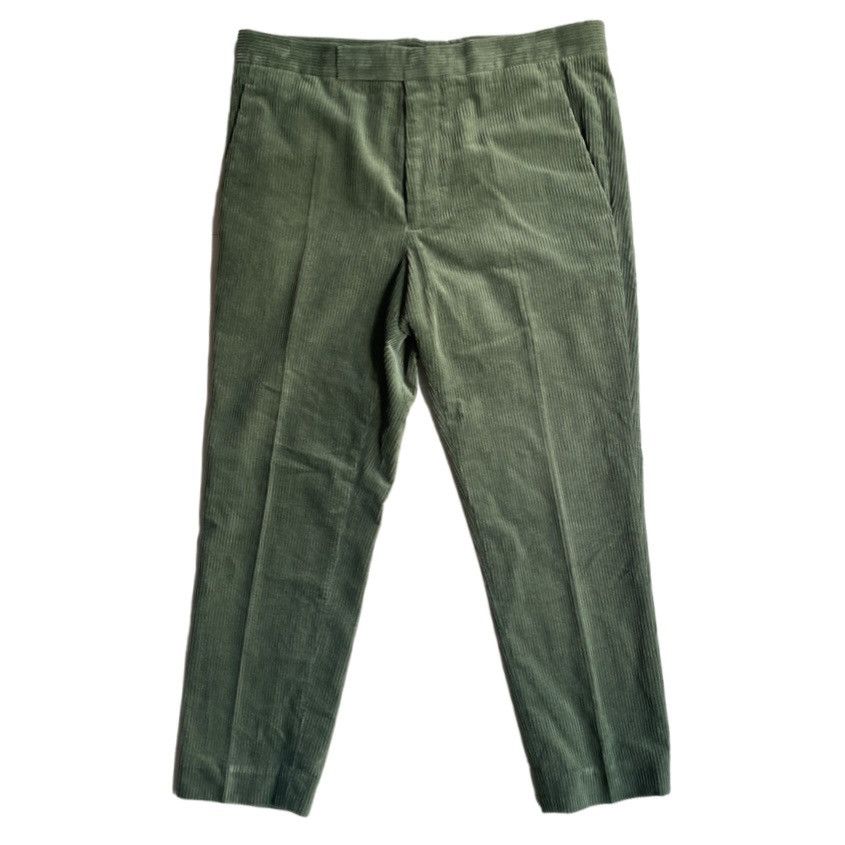 Haider Ackermann Haider Ackermann green corduroy cropped pants Size US 32 / EU 48 - 1 Thumbnail