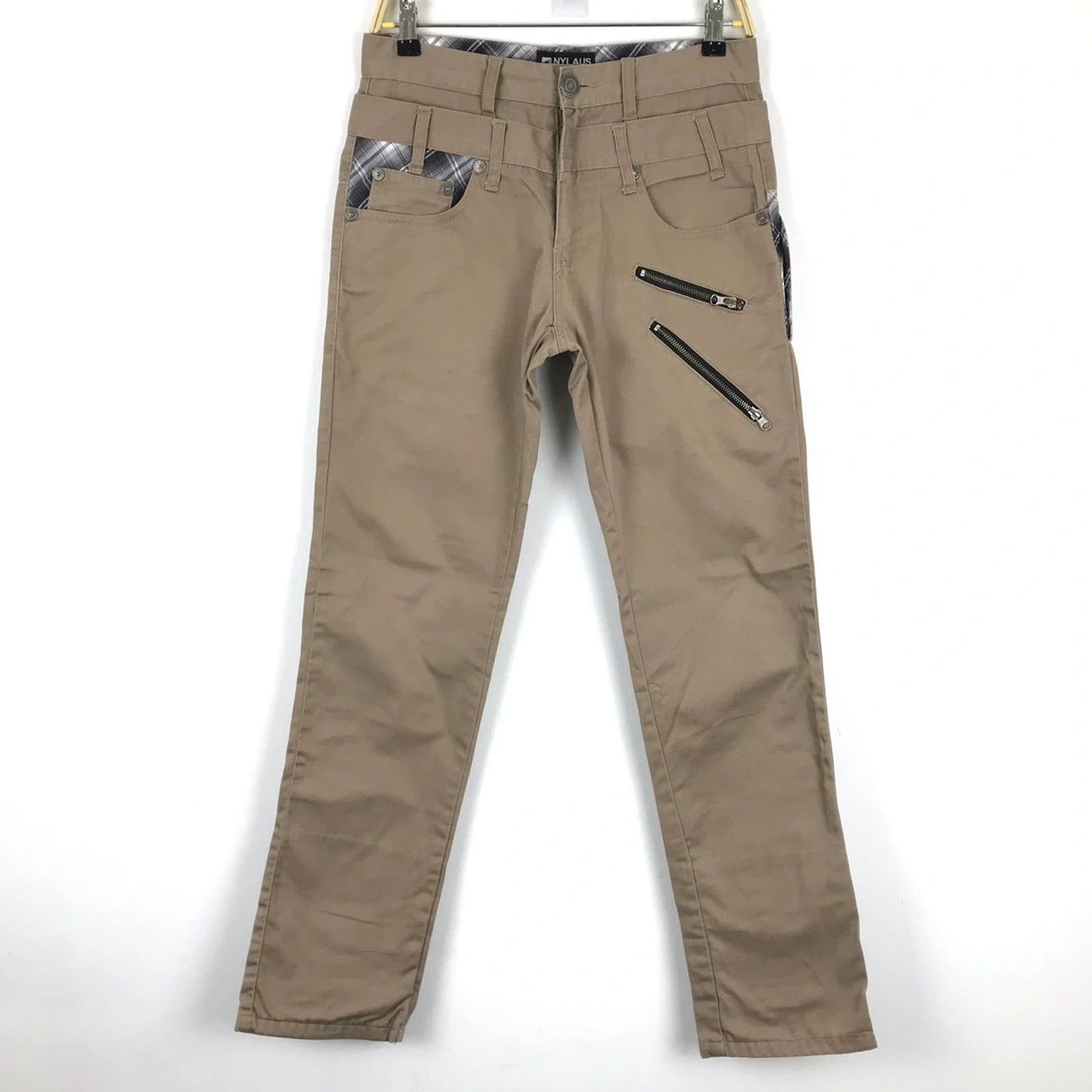 Japanese Brand (SY0117) NYLAUS 7 POCKETS JAPAN DOUBLE WAIST PANTS Size US 31 - 3 Thumbnail