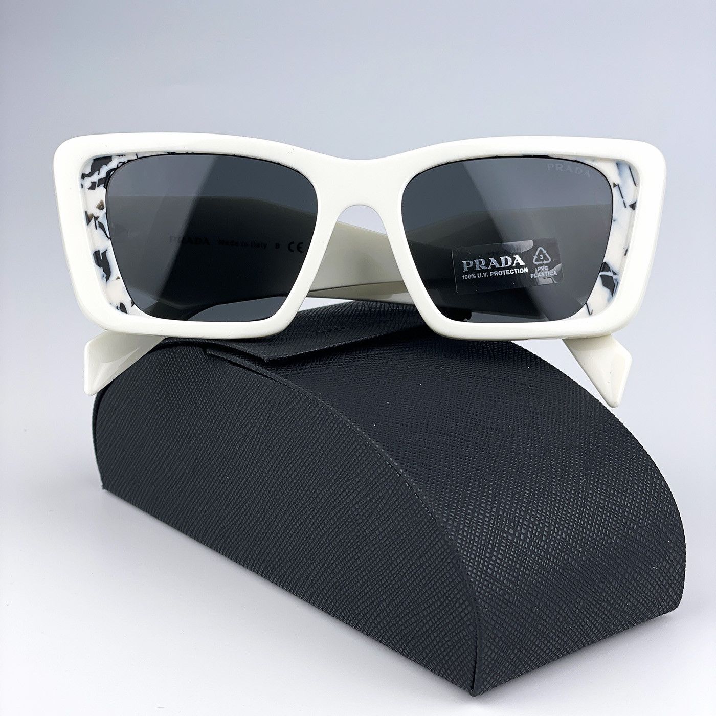 Prada NEW Prada PR17WS 19X30N Rectangle Unisex Sunglasses 