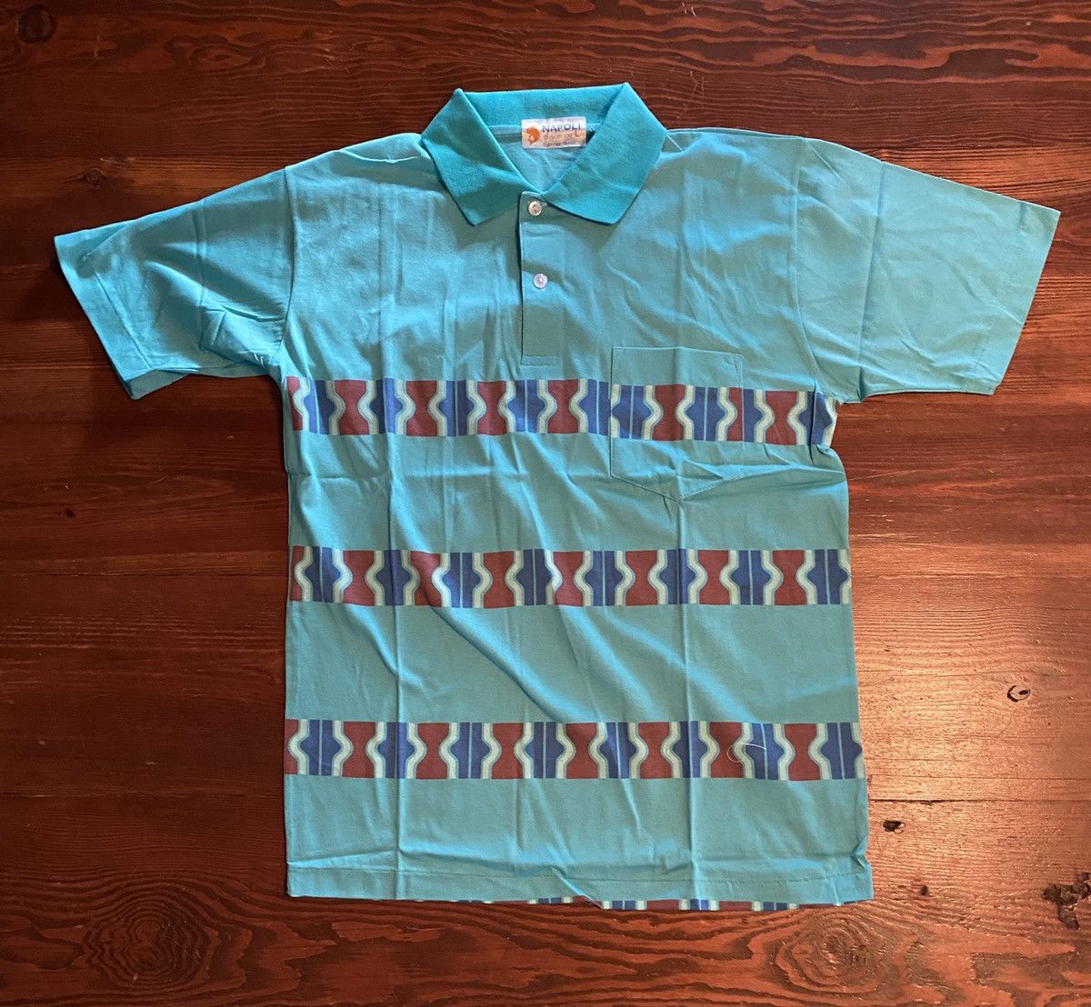 Vintage Vintage 90’s Napoli Patterned Short Sleeve Polo Size US S / EU 44-46 / 1 - 1 Thumbnail
