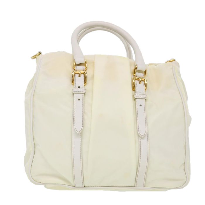 Prada PRADA Hand Bag Nylon 2way White Auth 39688 | Grailed