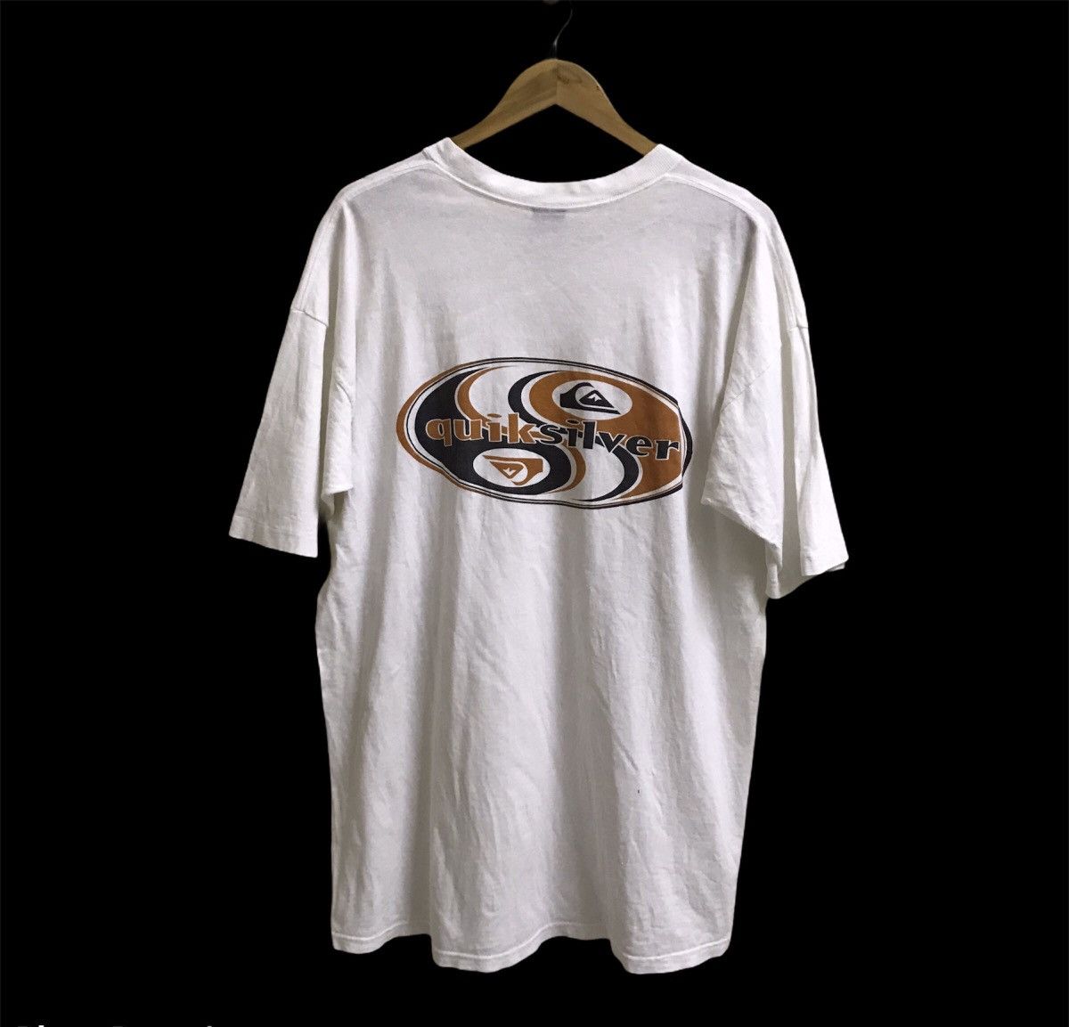 Quicksilver × Vintage Vintage 90s Quiksilver Biglogo Tshirt Size US XL / EU 56 / 4 - 1 Thumbnail