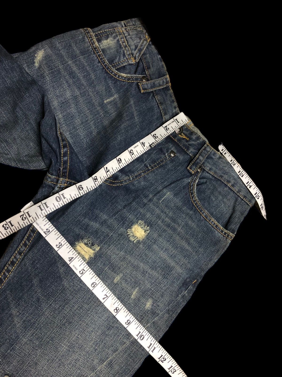 FCUK FCUK TWIST BUCKLE BACK DISTRESSED DENIM Size US 30 / EU 46 - 10 Thumbnail