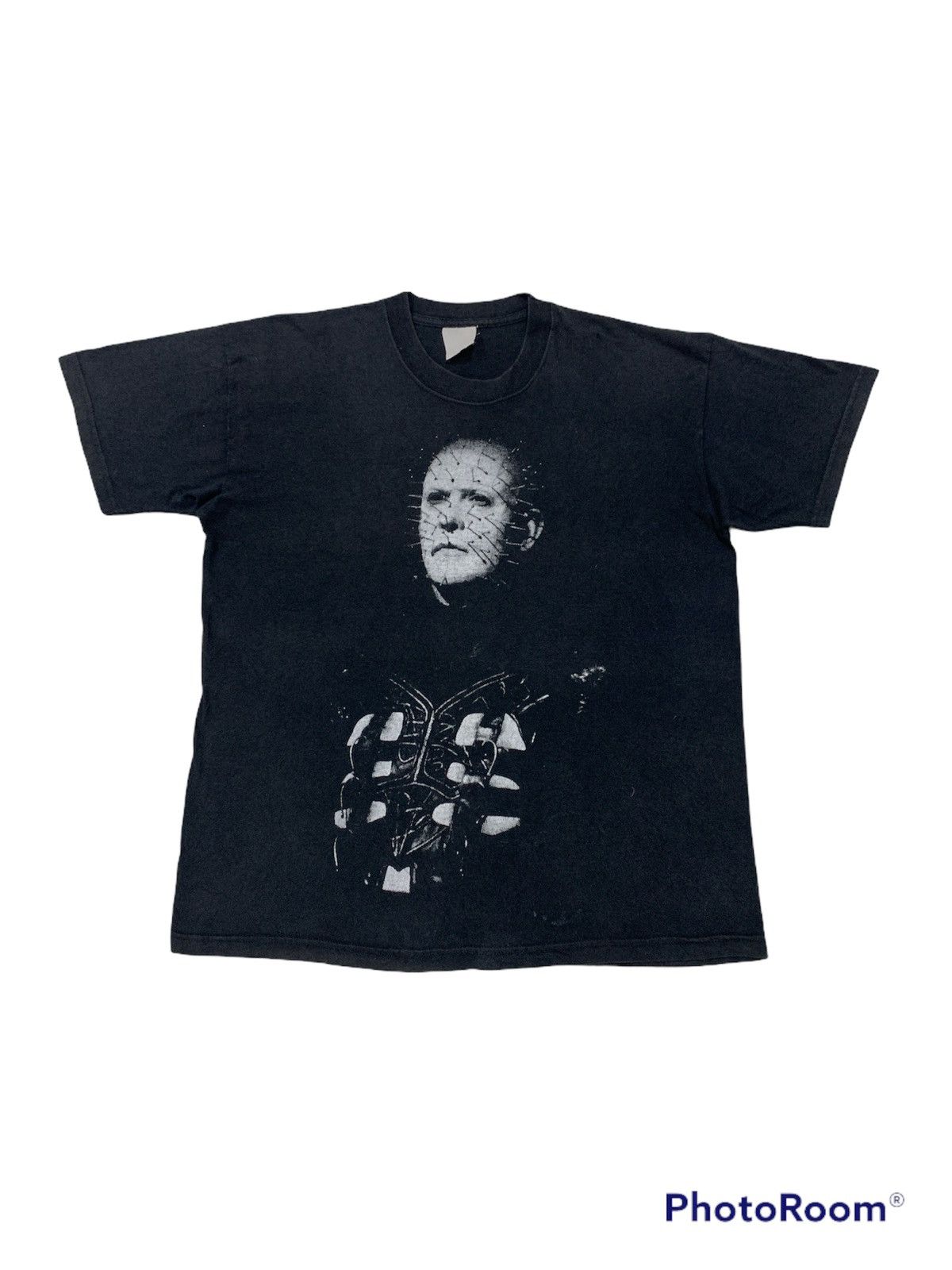 image of Band Tees x Movie Vintage 1990S Hellraiser Inferno Distressed Shirt in Black, Men's (Size Medium)