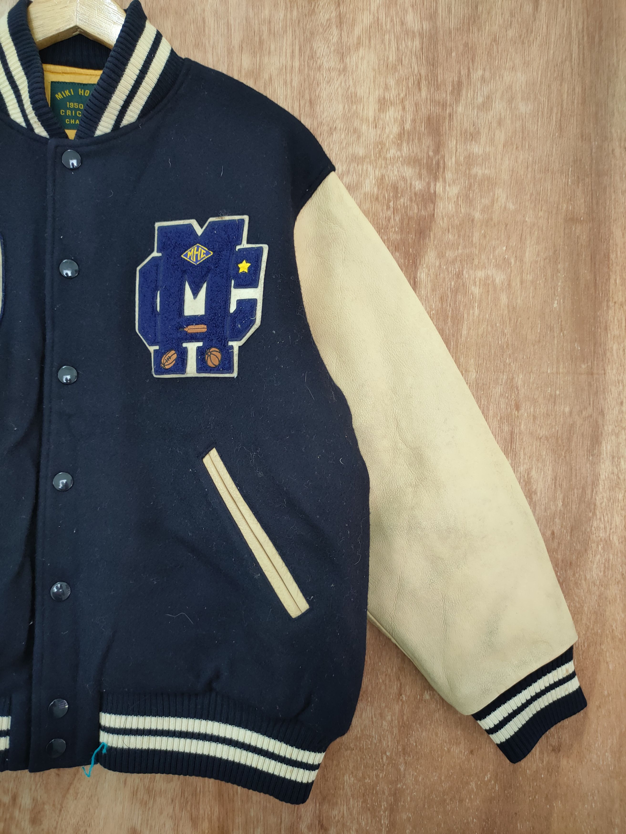 Japanese Brand Miki House Cricket Champ varsity Vtg wool jacket #4104 DLAL Size US M / EU 48-50 / 2 - 3 Thumbnail