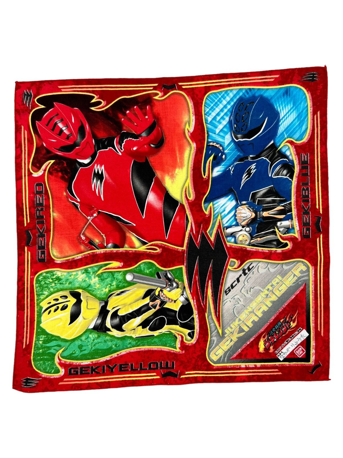 Japanese Brand Juken Sentai Gekiranger Handkerchief Neckerchief Bandana Size ONE SIZE - 1 Thumbnail