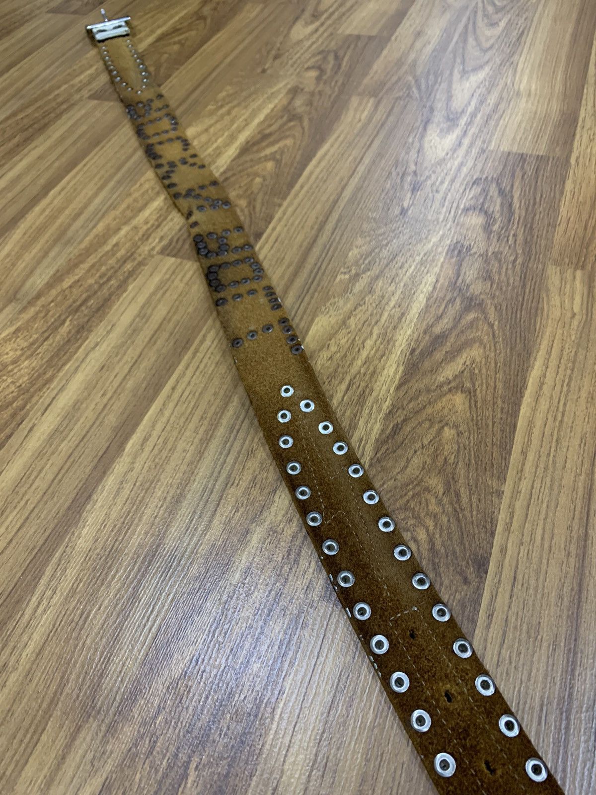 Japanese Brand ROCK N ROLL METAL STUDDED LEATHER BELT Size 32 - 8 Thumbnail