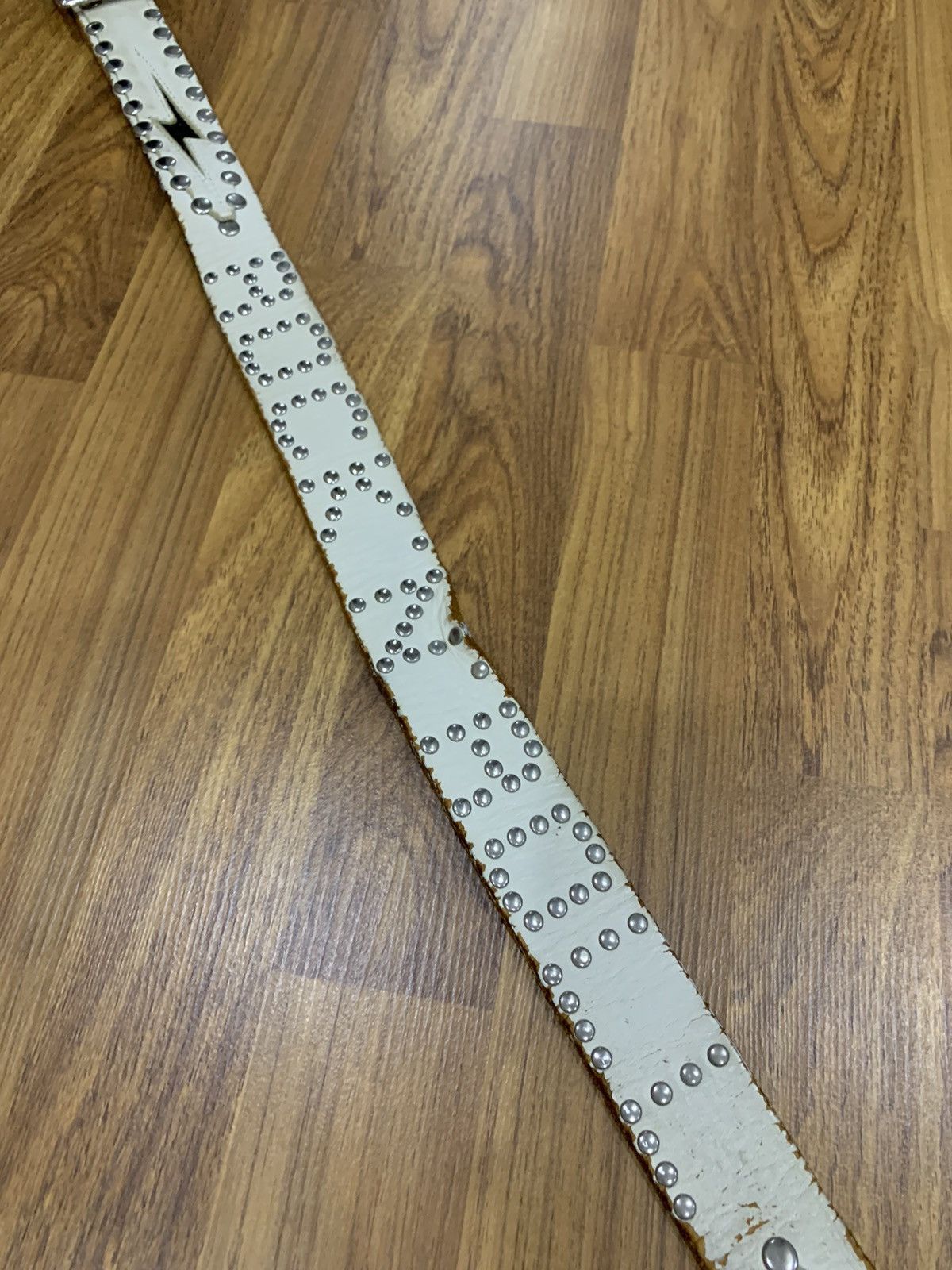 Japanese Brand ROCK N ROLL METAL STUDDED LEATHER BELT Size 32 - 5 Thumbnail