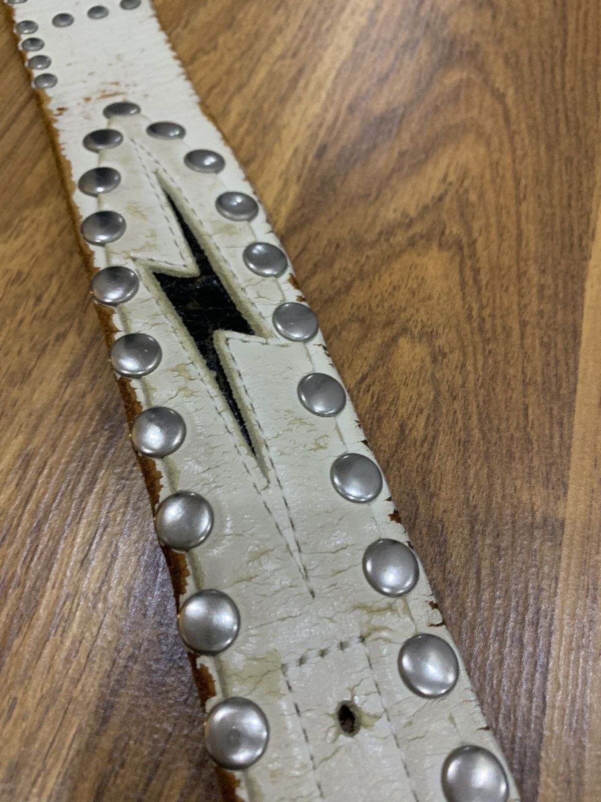 Japanese Brand ROCK N ROLL METAL STUDDED LEATHER BELT Size 32 - 7 Thumbnail