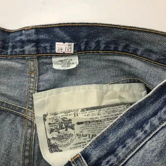 Levi's Vintage Clothing 💣OFFER Vtg LEVI’S 501 Custom Street Art Blue Denim Jeans Size US 34 / EU 50 - 13 Thumbnail