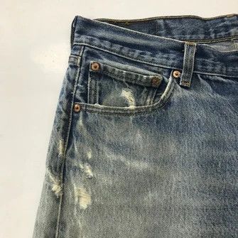 Levi's Vintage Clothing 💣OFFER Vtg LEVI’S 501 Custom Street Art Blue Denim Jeans Size US 34 / EU 50 - 14 Thumbnail