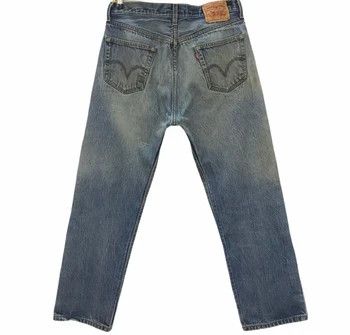 Levi's Vintage Clothing 💣OFFER Vtg LEVI’S 501 Custom Street Art Blue Denim Jeans Size US 34 / EU 50 - 2 Thumbnail