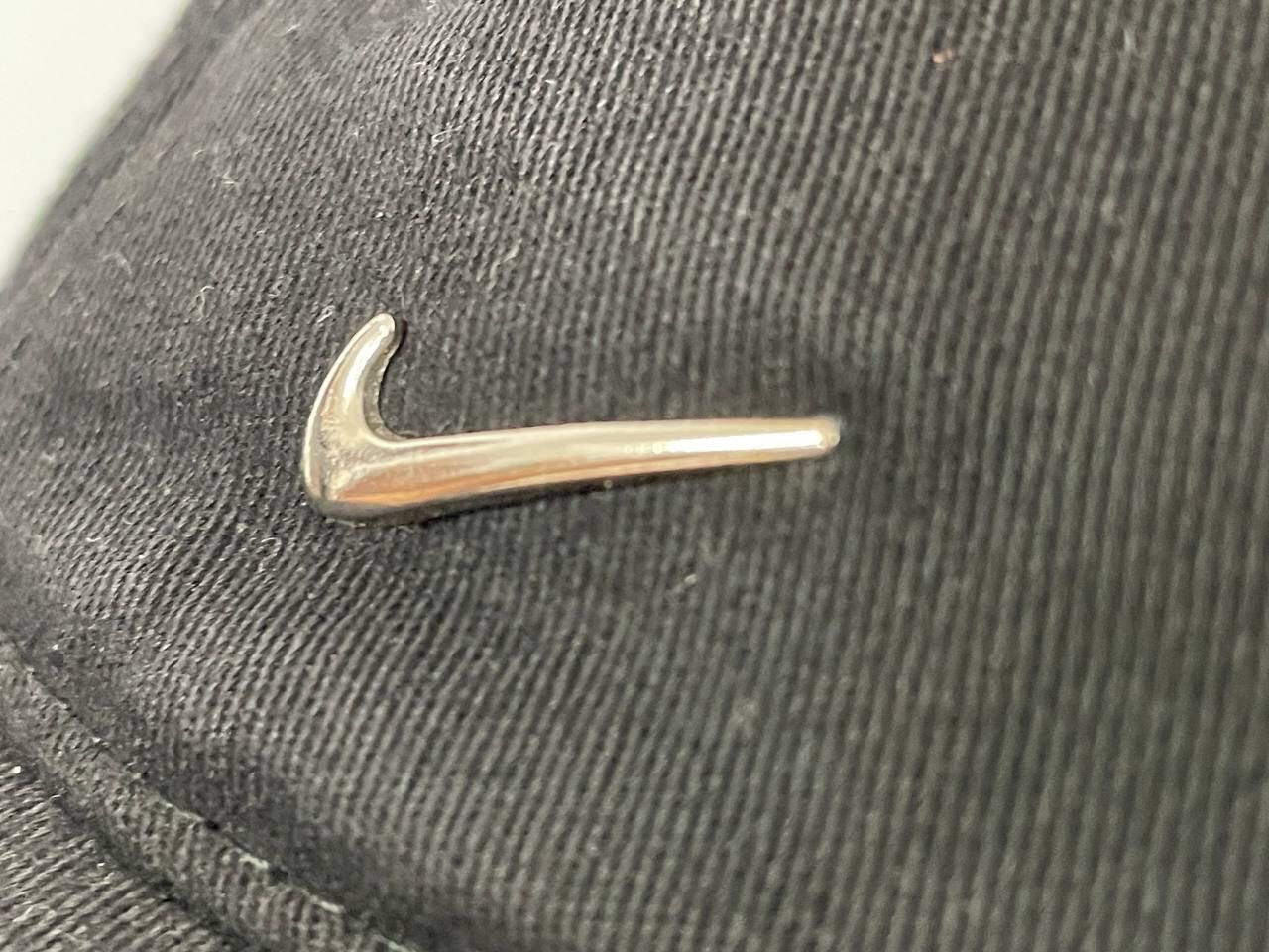 Nike × Vintage Vintage Nike Black Cap Hat Metal Swoosh Logo Y2K Rare Item Size ONE SIZE - 7 Thumbnail