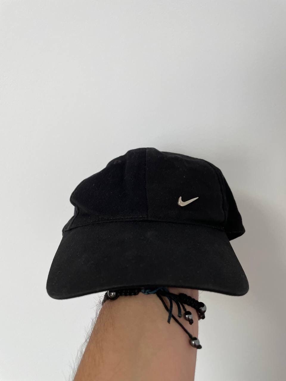 Nike × Vintage Vintage Nike Black Cap Hat Metal Swoosh Logo Y2K Rare Item Size ONE SIZE - 4 Thumbnail