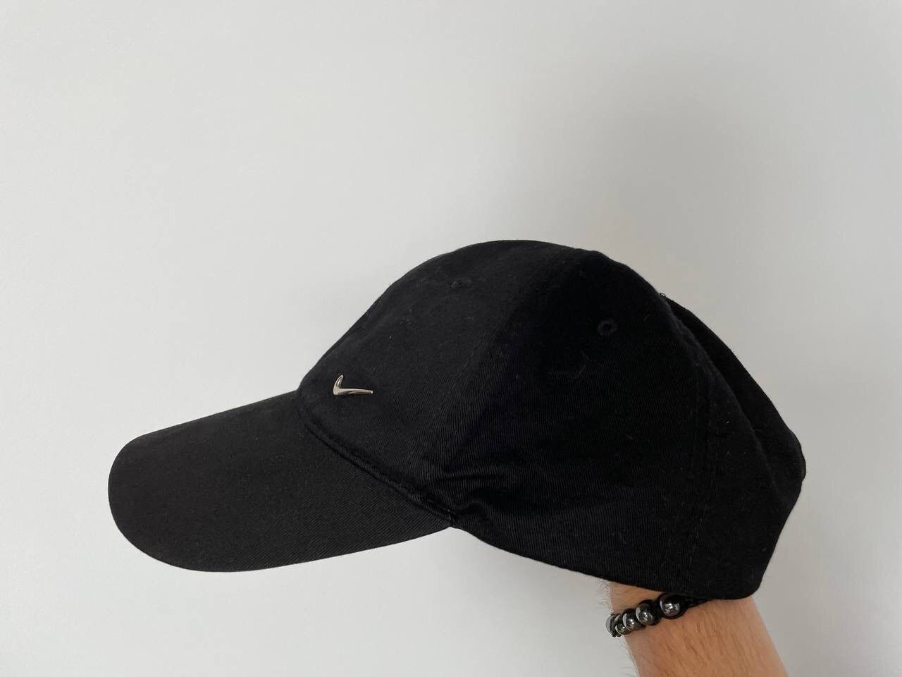 Nike × Vintage Vintage Nike Black Cap Hat Metal Swoosh Logo Y2K Rare Item Size ONE SIZE - 2 Thumbnail