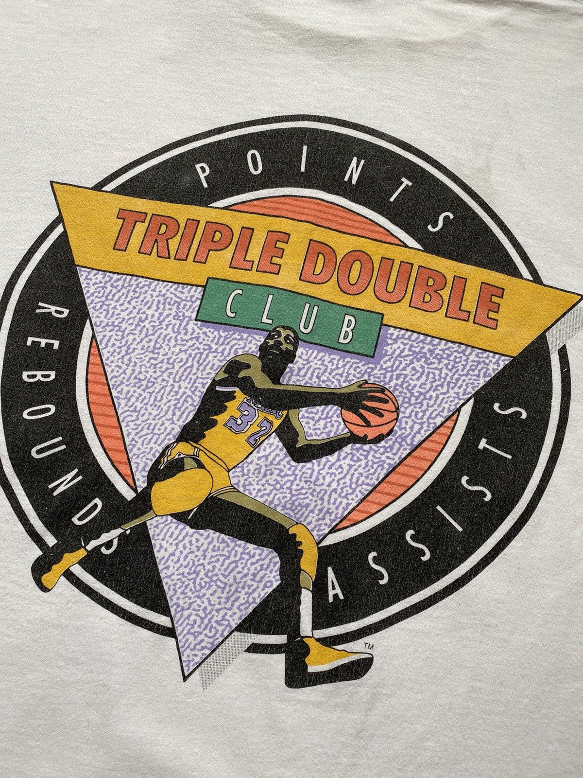 NBA Vintage Magic Jonson Triple Double Club Lakers T Shirt Y2K Size US L / EU 52-54 / 3 - 3 Thumbnail