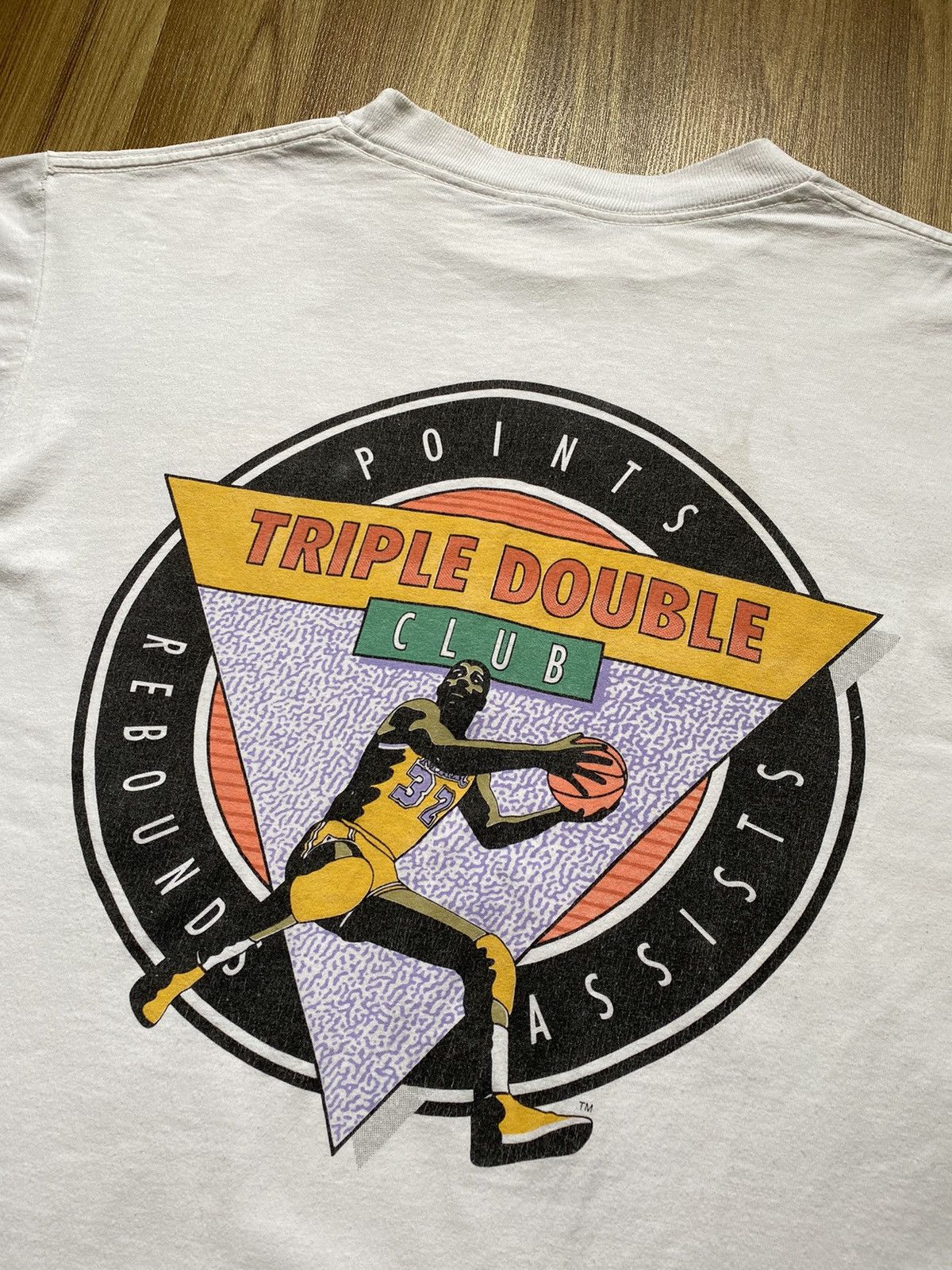 NBA Vintage Magic Jonson Triple Double Club Lakers T Shirt Y2K Size US L / EU 52-54 / 3 - 2 Thumbnail